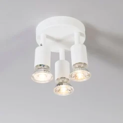 Moderne spot wit kantelbaar rond 3-lichts - Jeany