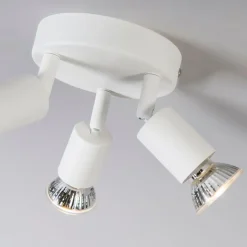 Moderne spot wit kantelbaar rond 3-lichts - Jeany