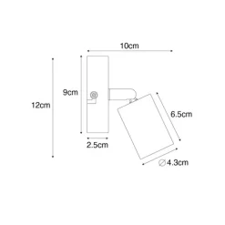 Moderne spot wit vierkant - Facil