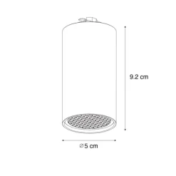 Moderne spot wit voor railsysteem 1-fase GU10 35mm - Iconic Ruby Honey