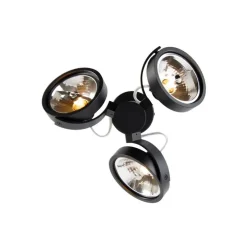 Moderne spot zwart draai- en kantelbaar 3-lichts - Goes