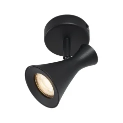 Moderne spot zwart draai- en kantelbaar - Triangle