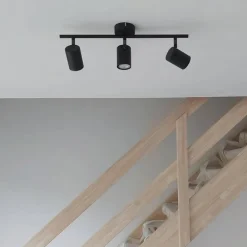 Moderne spot zwart kantelbaar 3-lichts - Jeana