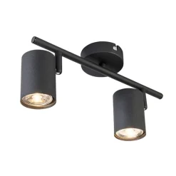 Moderne spot zwart 2-lichts kantelbaar - Jeana