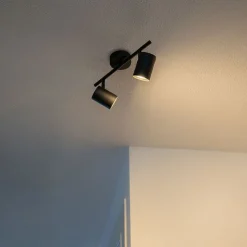 Moderne spot zwart 2-lichts kantelbaar - Jeana