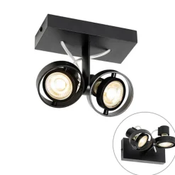 Moderne spot zwart 2-lichts - Master 50