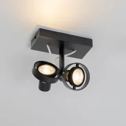 Moderne spot zwart 2-lichts - Master 50