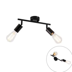 Moderne spot zwart 2-lichts verstelbaar - Facil