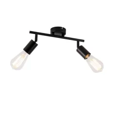 Moderne spot zwart 2-lichts verstelbaar - Facil