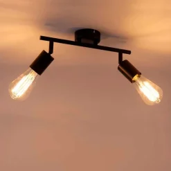 Moderne spot zwart 2-lichts verstelbaar - Facil