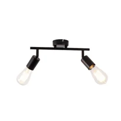 Moderne spot zwart 2-lichts verstelbaar - Facil