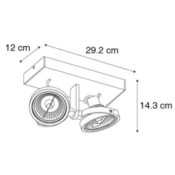 Moderne spot zwart 2-lichts - Master 111