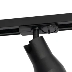 Moderne spot zwart met donker brons voor railsysteem 1-fase- Iconic Kohua