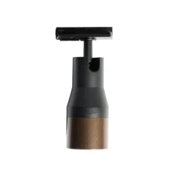 Moderne spot zwart met donker brons voor railsysteem 1-fase- Iconic Kohua