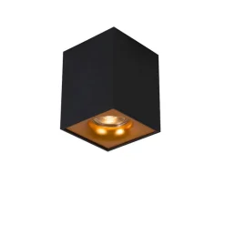 Moderne spot zwart met goud - Quba delux