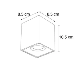 Moderne spot zwart met goud - Quba delux