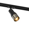 Moderne spot zwart met gunmetal voor railsysteem 1-fase GU10 50mm- Iconic Kohua