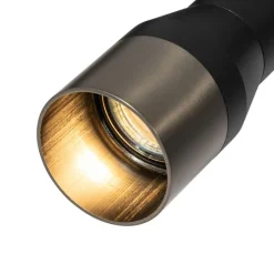 Moderne spot zwart met gunmetal voor railsysteem 1-fase GU10 50mm- Iconic Kohua
