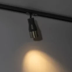 Moderne spot zwart met gunmetal voor railsysteem 1-fase GU10 50mm- Iconic Kohua