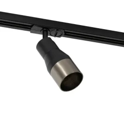 Moderne spot zwart met gunmetal voor railsysteem 1-fase GU10 50mm- Iconic Kohua