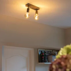 Moderne spot zwart rechthoekig 2-lichts - Facil