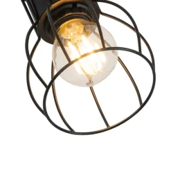 Moderne spot zwart staal verstelbaar - Botu