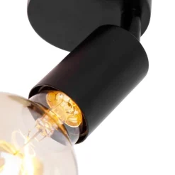 Moderne spot zwart verstelbaar - Facil