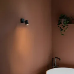 Moderne spot zwart verstelbaar vierkant - Jeana