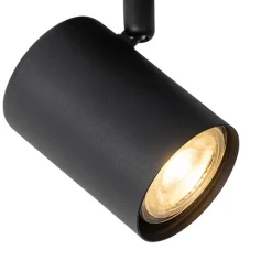 Moderne spot zwart verstelbaar vierkant - Jeana