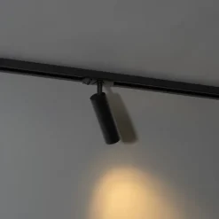 Moderne spot zwart voor railsysteem 1-fase 35mm - Iconic Jeana Luxe