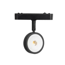 Moderne spot zwart voor railsysteem 1-fase incl. LED draai- en kantelbaar - Magnetic Lance