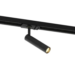 Moderne spot zwart voor railsysteem 1-fase- Iconic Ivy
