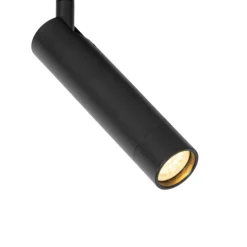 Moderne spot zwart voor railsysteem 1-fase- Iconic Ivy