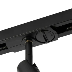 Moderne spot zwart voor railsysteem 1-fase- Iconic Ivy