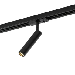 Moderne spot zwart voor railsysteem 1-fase- Iconic Ivy