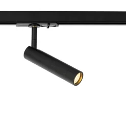Moderne spot zwart voor railsysteem 1-fase- Iconic Ivy