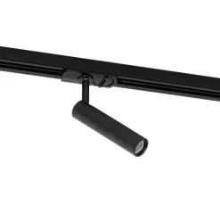 Moderne spot zwart voor railsysteem 1-fase- Iconic Ivy