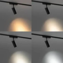 Moderne spot zwart voor railsysteem 1-fase 9W 3000K - Magnetic Gert