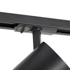 Moderne spot zwart voor railsysteem 1-fase - Iconic Mark