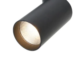 Moderne spot zwart voor railsysteem 1-fase - Iconic Mark