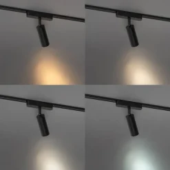 Moderne spot zwart voor railsysteem 1-fase 4.5W 3000K - Magnetic Samson