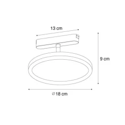 Moderne spot zwart voor railsysteem 1-fase incl. LED - Magnetic Puk