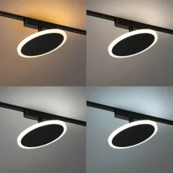 Moderne spot zwart voor railsysteem 1-fase incl. LED - Magnetic Puk