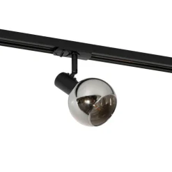 Moderne spot zwart voor railsysteem 1-fase- Iconic Lava