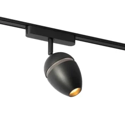 Moderne spot zwart voor railsysteem 1-fase incl. LED - Magnetic Eggy