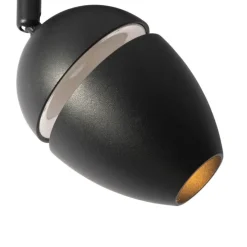 Moderne spot zwart voor railsysteem 1-fase incl. LED - Magnetic Eggy