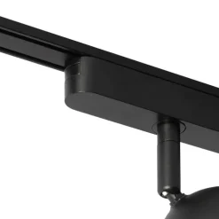 Moderne spot zwart voor railsysteem 1-fase incl. LED - Magnetic Eggy