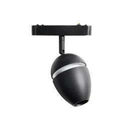 Moderne spot zwart voor railsysteem 1-fase incl. LED - Magnetic Eggy
