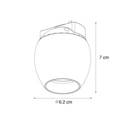 Moderne spot zwart voor railsysteem 1-fase 6W 3000K - Magnetic Zagaye