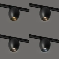 Moderne spot zwart voor railsysteem 1-fase 6W 3000K - Magnetic Zagaye